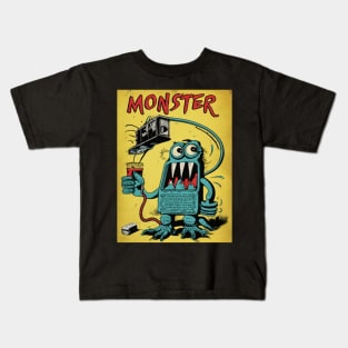 Random Blue Monster Kids T-Shirt